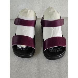 Alegria Playa Purple Nappa Leather Comfort Ankle Wrap Sandals 38 7/7.5 NEW